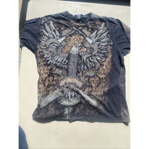 Apprime Adult 2nd Amendment Graphic Eagle All Over Print T Shirt Size L